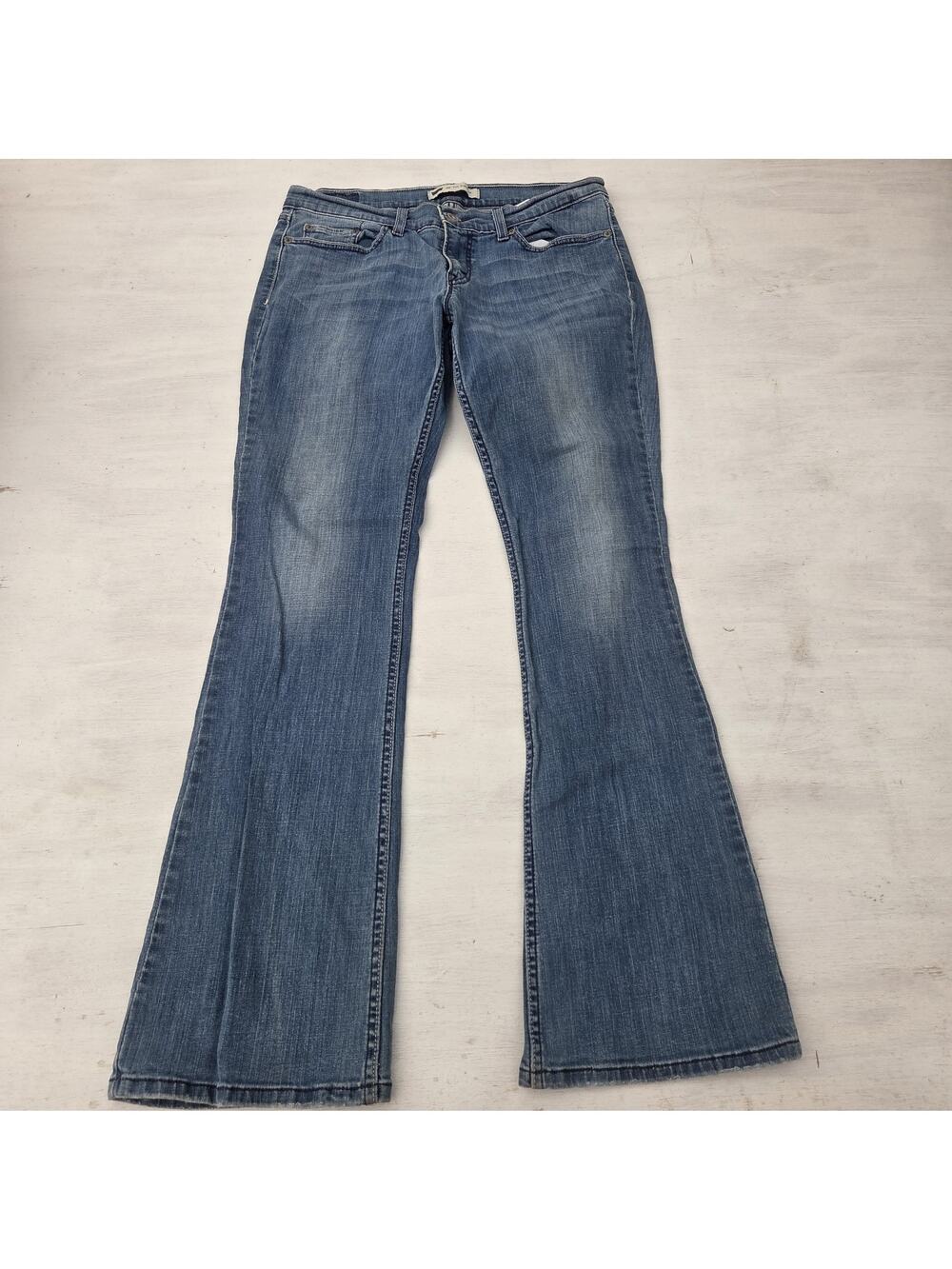 Levi's 524 Jeans Womens Too Superlow Blue Denim Bootcut Size 31x32